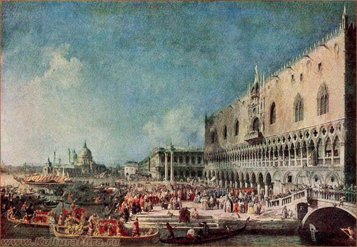Каналетто. Прием французского посла графа Сержи в Венеции 13 октября 1726 г. / www.kulturamira.ru