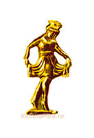 Золотая бляшка в виде фигуры танцовщицы / www.kulturamira.ru